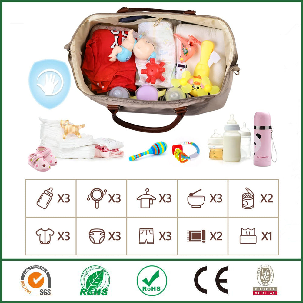Sac Maternite Mommy Bag porte en situation avec bebe | sac maternite BebeSac