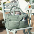 Sac a Langer Coton Matelasse accroche sur poussette