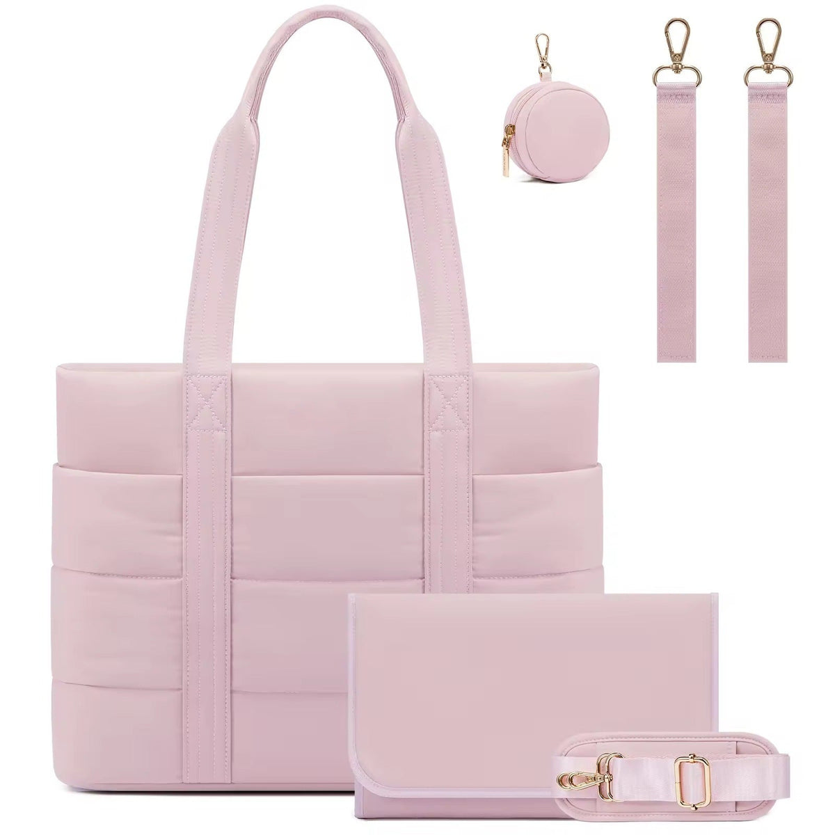 Sac a Langer Matelasse Rose vue principale | sac a langer BebeSac