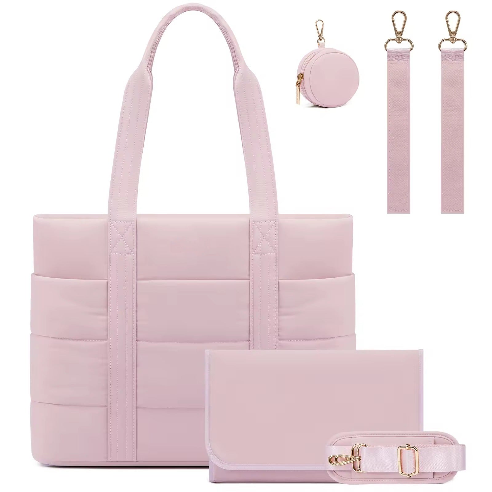 Sac a Langer Matelasse Rose vue principale | sac a langer BebeSac