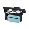 Organisateur Poussette Bicolore detail interieur et compartiments | organisateur poussette universel BebeSac