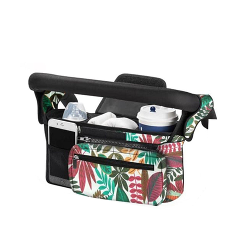 Organisateur Poussette Imprime Nature vue principale | organisateur poussette universel BebeSac