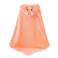 Cape de Bain Chat Corail : vue trois quarts sur fond blanc | BebeSac