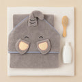 Cape de Bain Éléphant Gris : vue complète et rangement | BebeSac