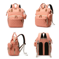 Sac a Dos a Langer Rose Pastel porte en situation avec bebe | sac a dos a langer BebeSac