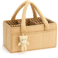 Panier à Langer Teddy Camel : vue trois quarts sur fond blanc | BebeSac