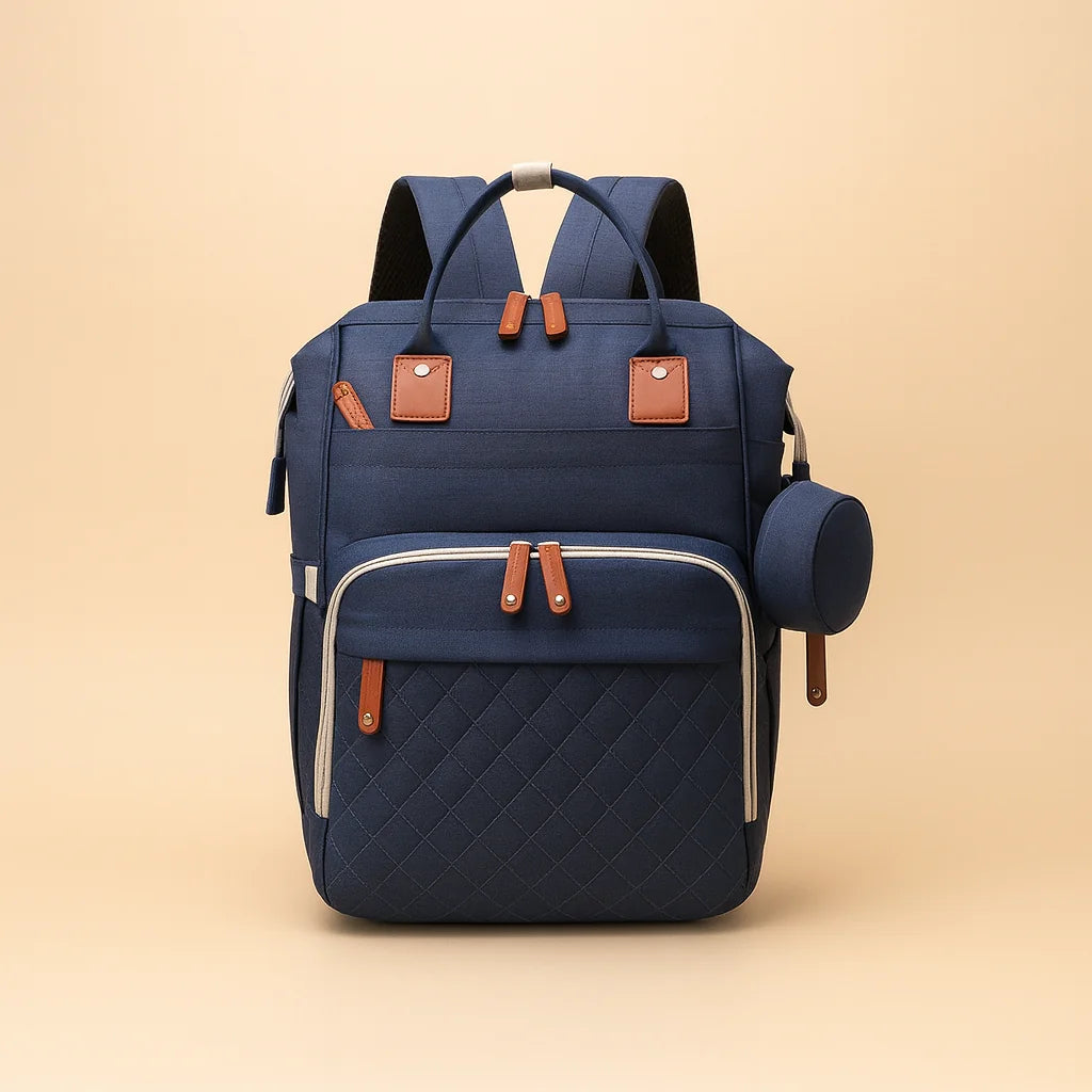 Sac à Dos à Langer Bleu Marine - vue 2 | BebeSac