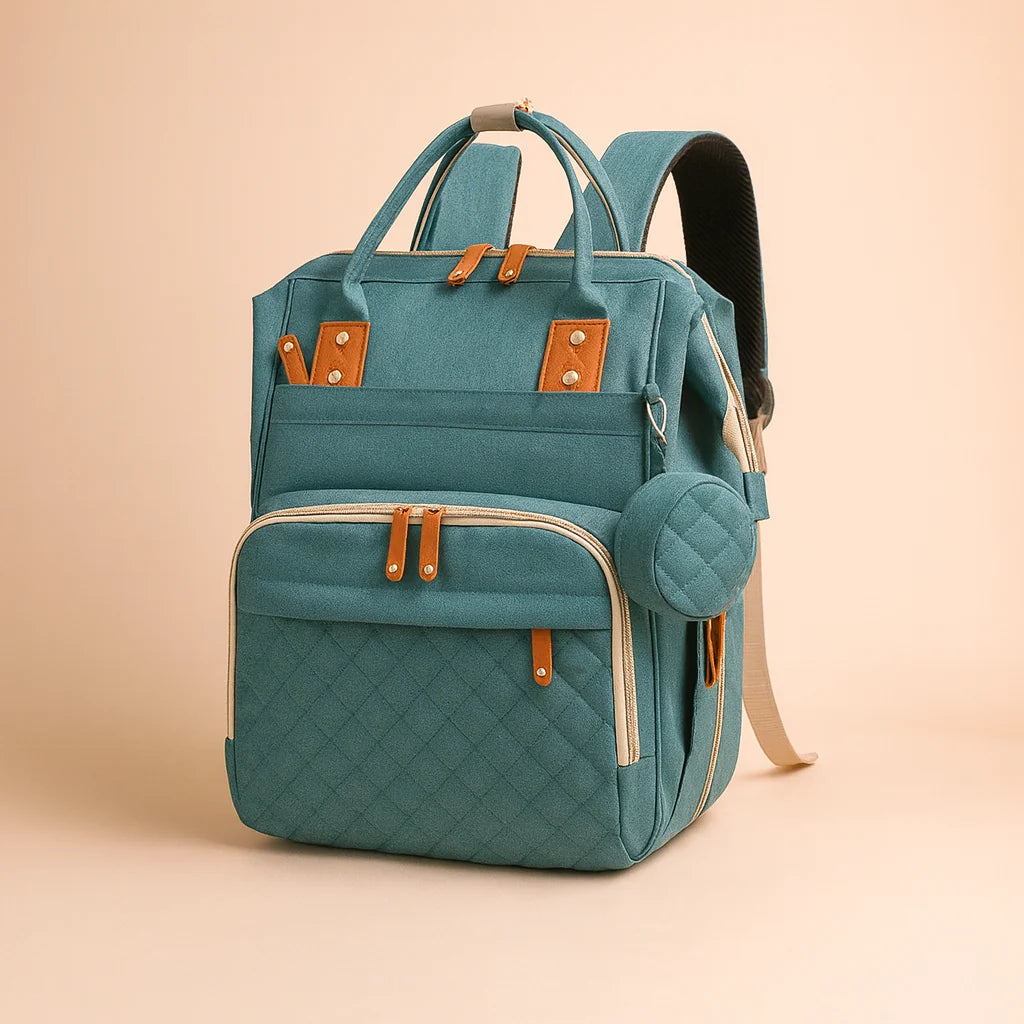 Sac à Dos à Langer Bleu Marine - vue 3 | BebeSac