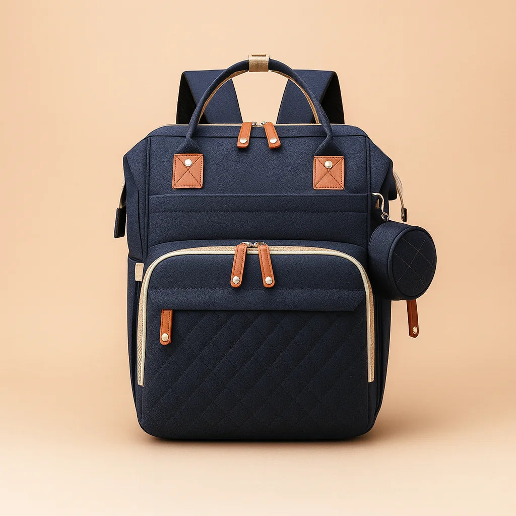 Sac à Dos à Langer Bleu Marine - vue 4 | BebeSac