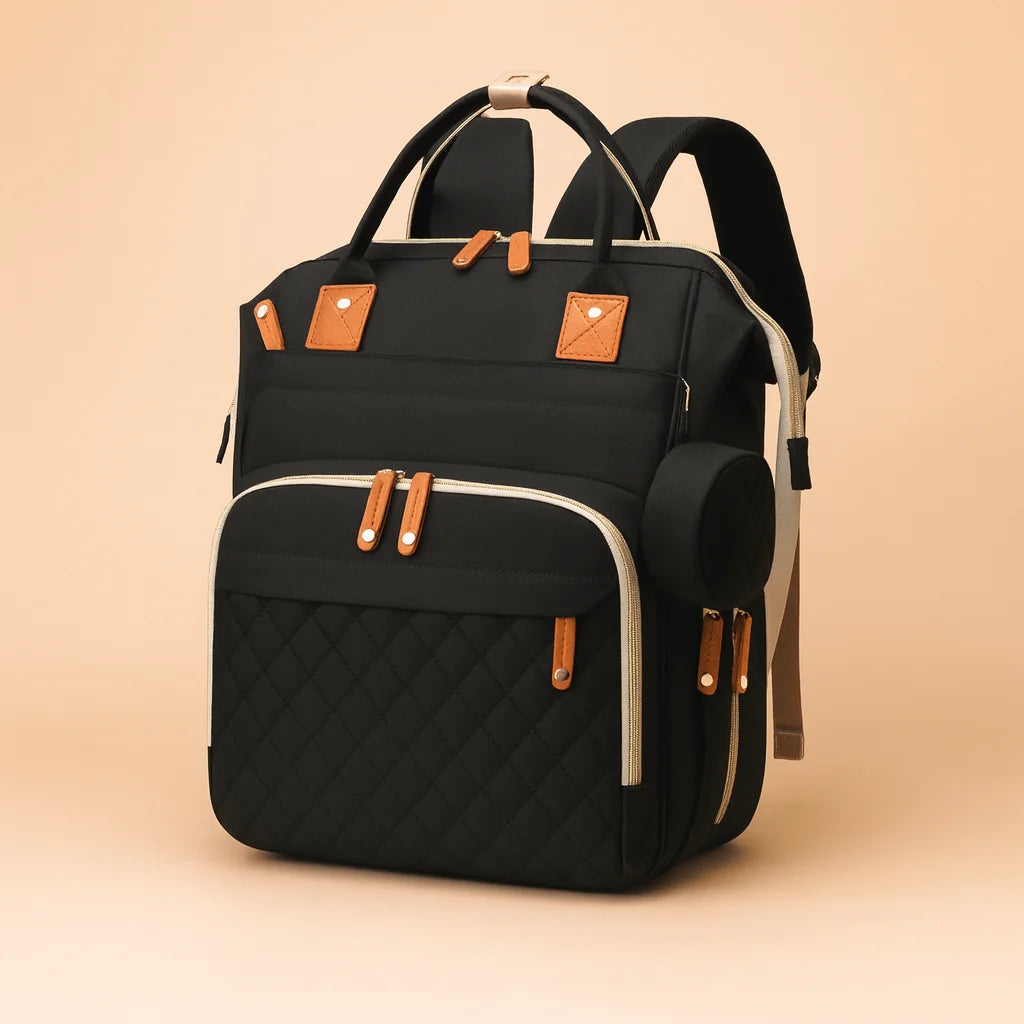 Sac à Dos à Langer Classique Noir - vue 1 | BebeSac