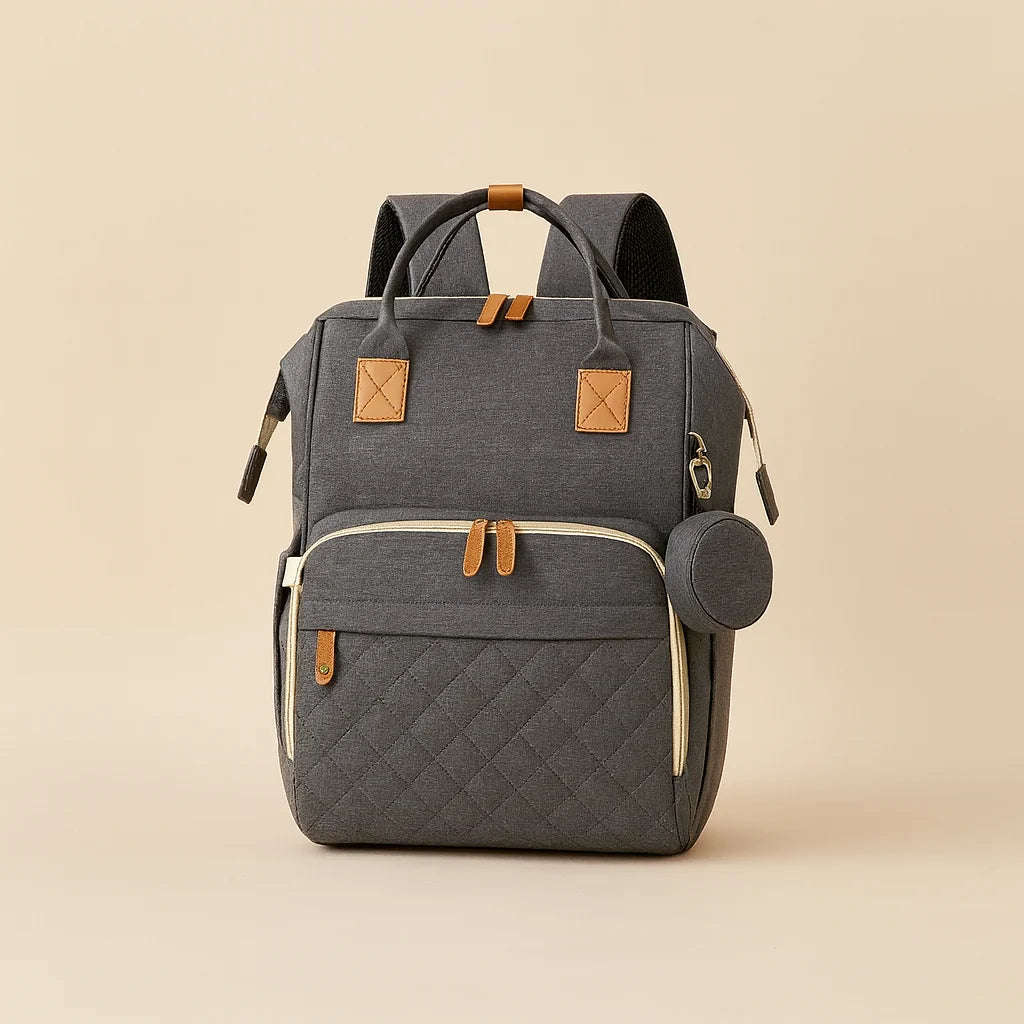 Sac à Dos à Langer Classique Noir - vue 3 | BebeSac