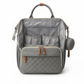 Sac a dos a langer gris chine - interieur ouvert
