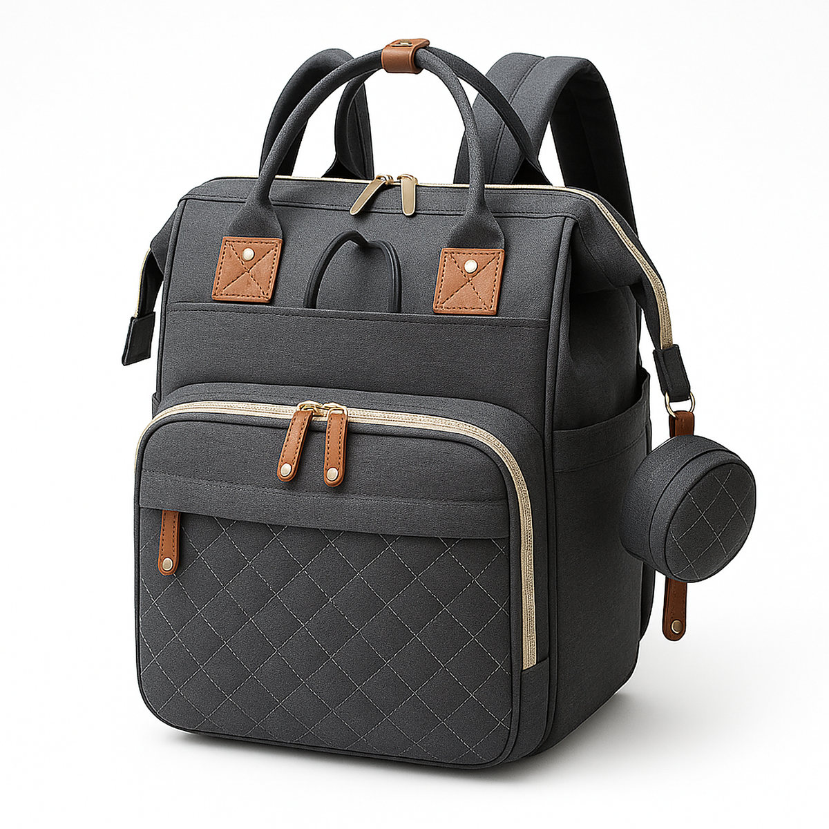 Sac a dos a langer gris fonce - vue principale
