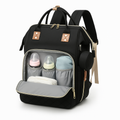 Sac a dos a langer noir - interieur ouvert