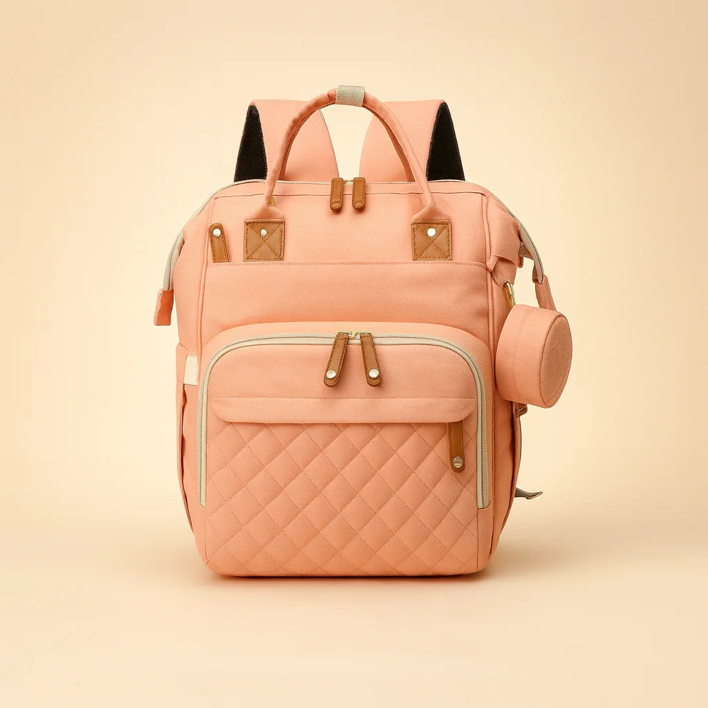 Sac à Dos à Langer Rose Pastel - vue 2 | BebeSac