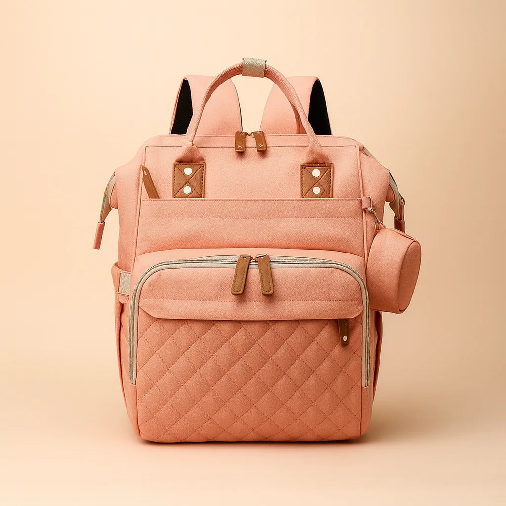Sac à Dos à Langer Rose Pastel - vue 3 | BebeSac