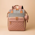 Sac à Dos à Langer Rose Pastel - vue 5 | BebeSac