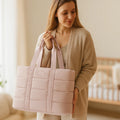 Sac à Langer Matelassé Rose - porté en chambre d'enfant | BebeSac