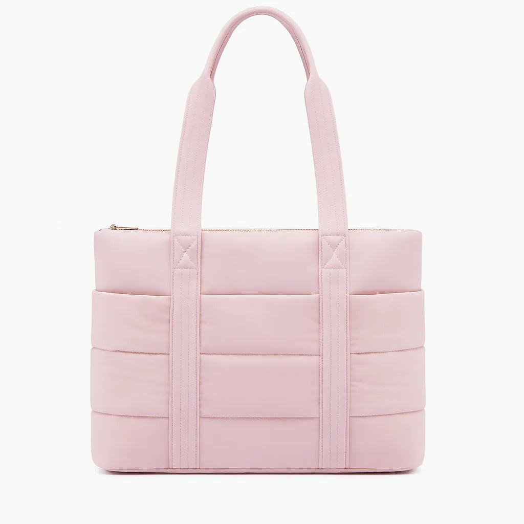 Sac à Langer Matelassé Rose - vue principale sur fond blanc | BebeSac
