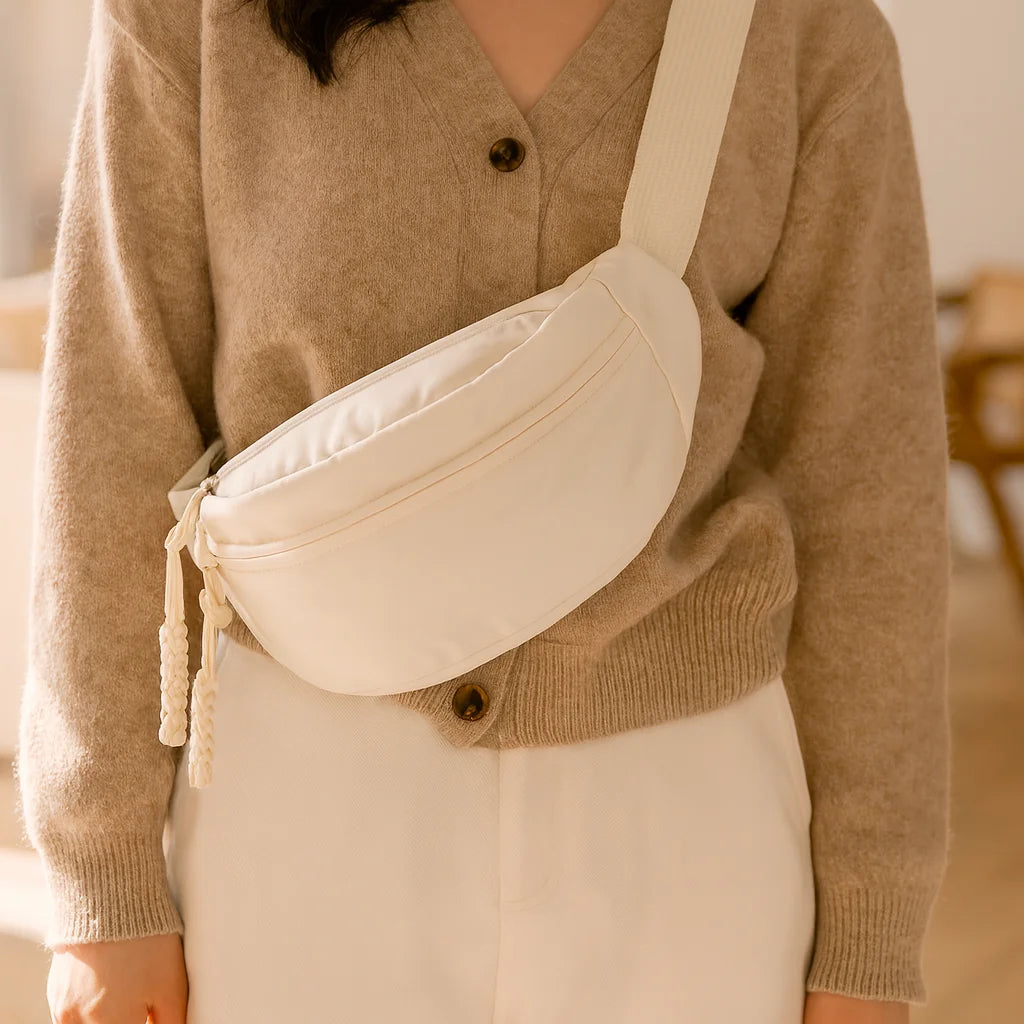 Sac Banane Blanc : détail matière et finitions | BebeSac