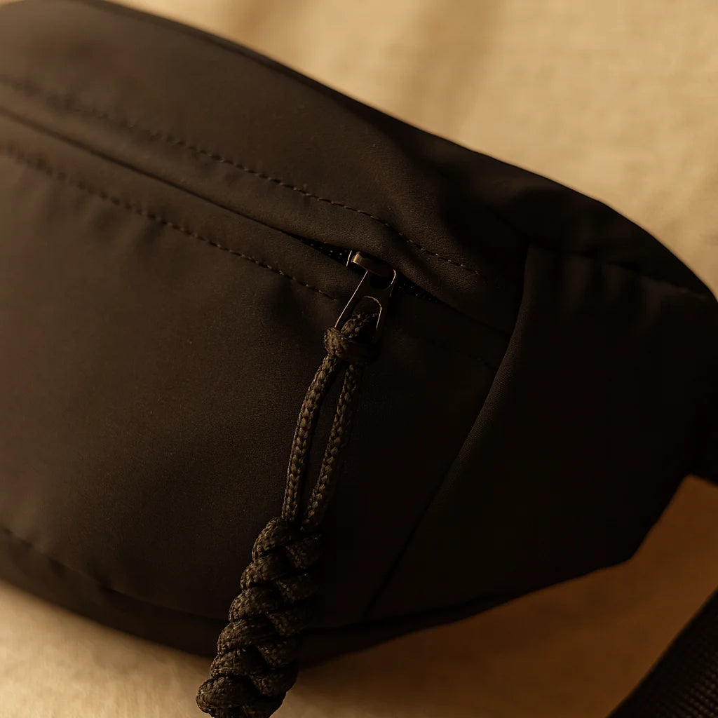 Sac Banane Noir : détail matière et finitions | BebeSac