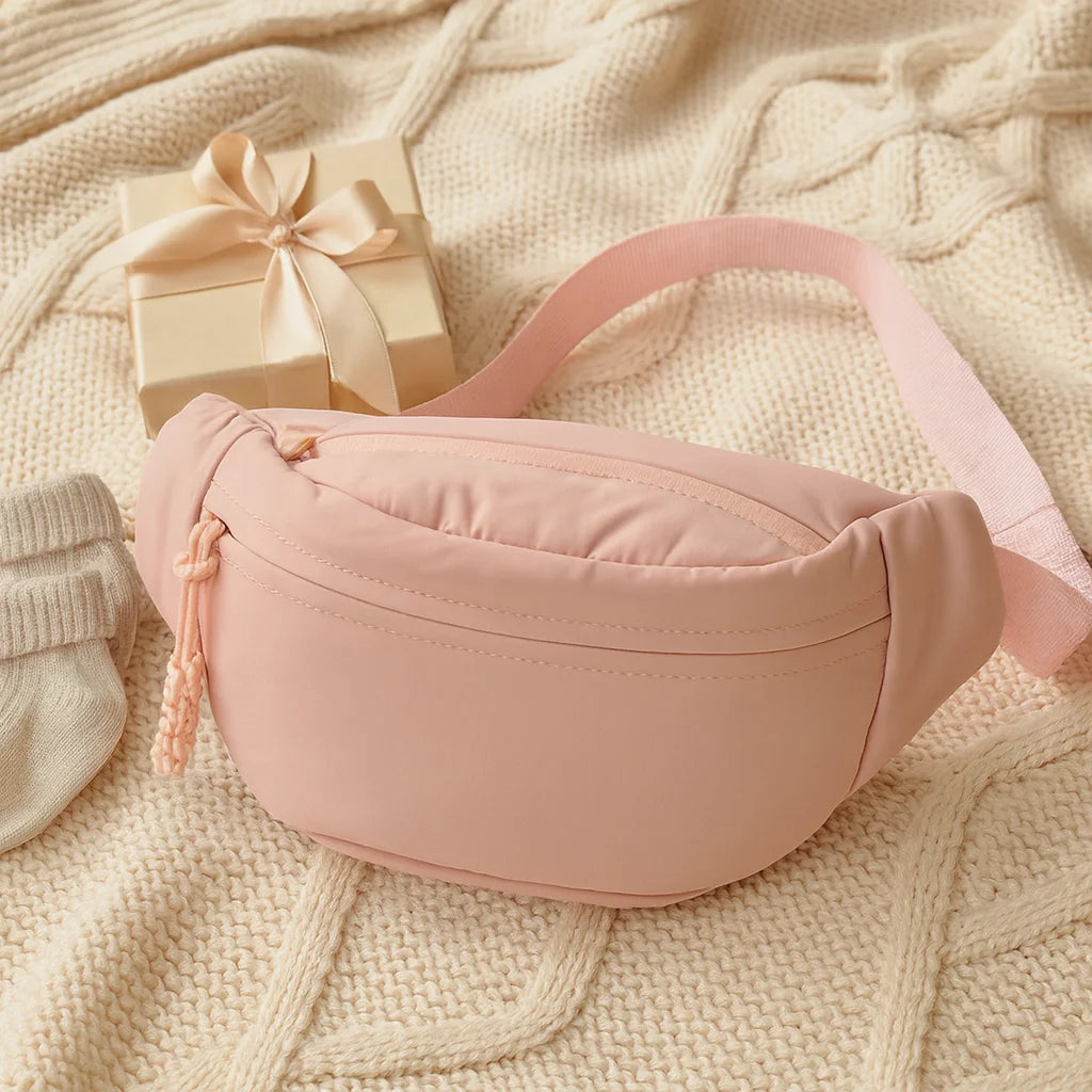 Sac Banane Rose porté en situation | BebeSac