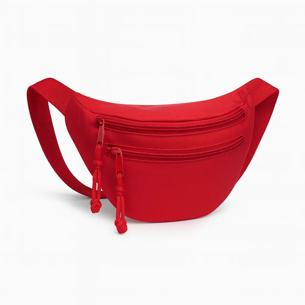 Sac Banane Rouge : vue trois quarts sur fond blanc | BebeSac