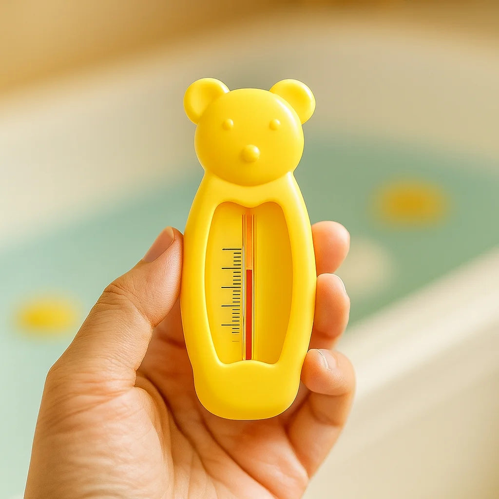 Thermomètre de Bain Ours Jaune : vue complète et rangement | BebeSac