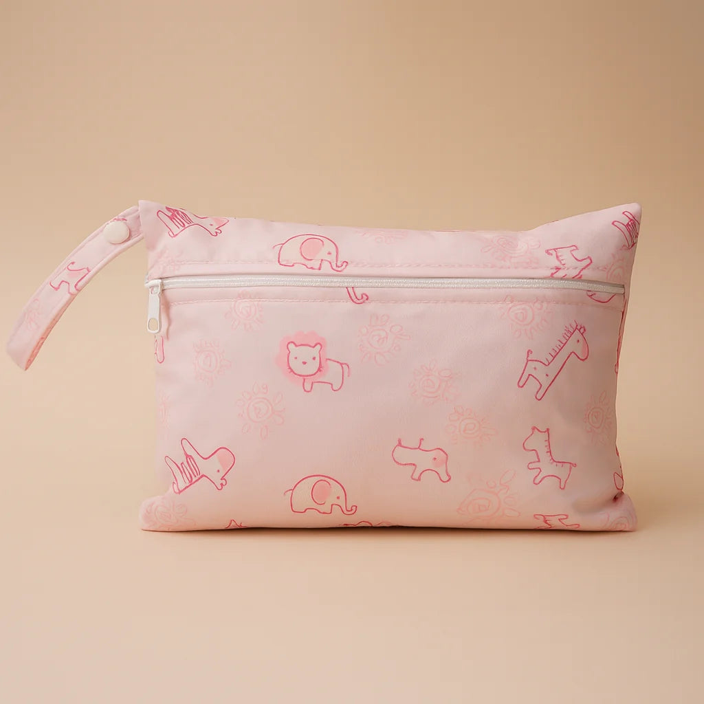 Trousse de Toilette Bébé Animaux Rose - vue 2 | BebeSac